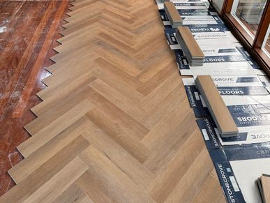 Hybrid Herringbone Floating Floor