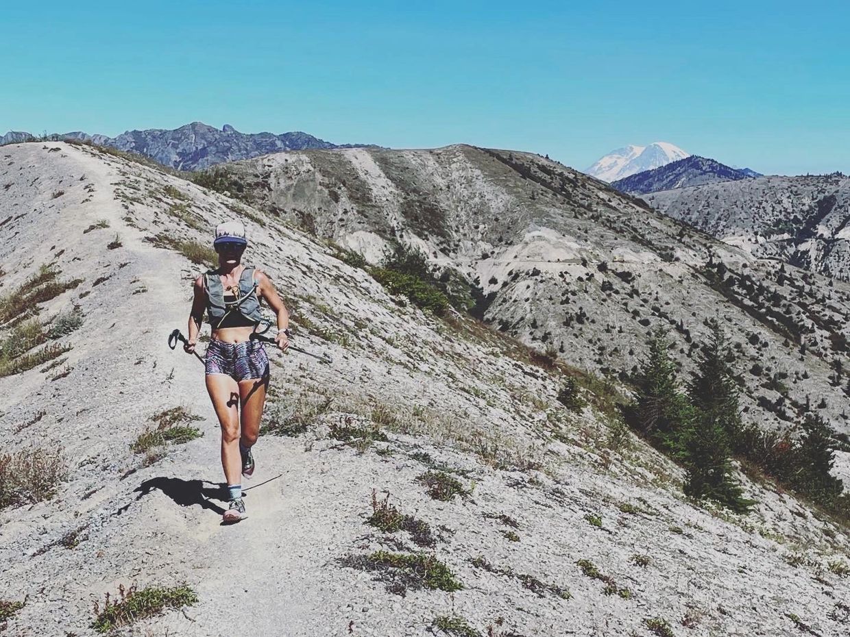 As an ultra runner I have circumnavigated many mountains. This is Mt Saint Helens in Washington. 