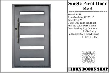 pivot metal single entry door