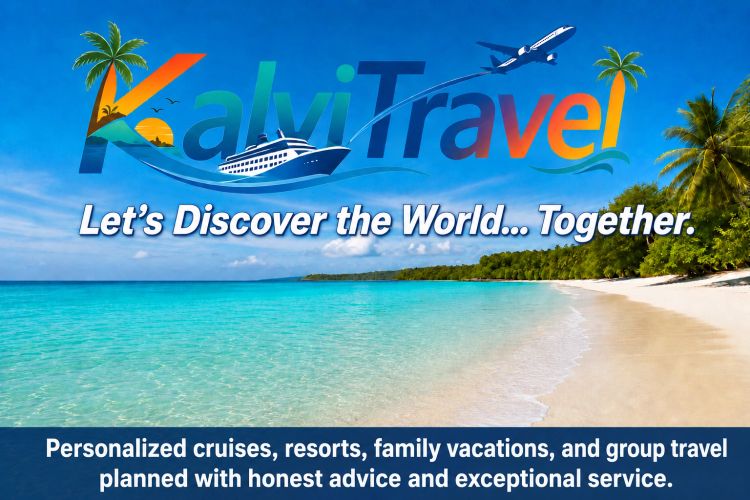 Kalvi Travel promotes personalized travel and cruises with honest advice.