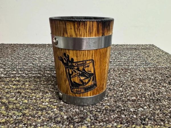 Toasted oak cup. The Barrels Farm process is distinct from standard toasting or roasting methods. 