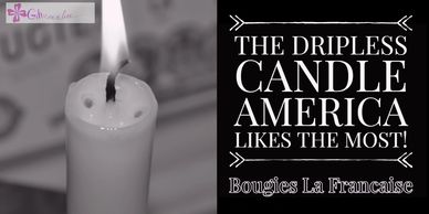 Bougies La Francaise dripless dinner taper candle, America's favorite @giftonaline
