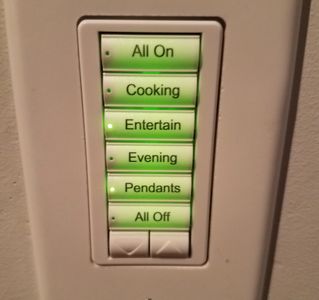 Smart light switch with preset modes.