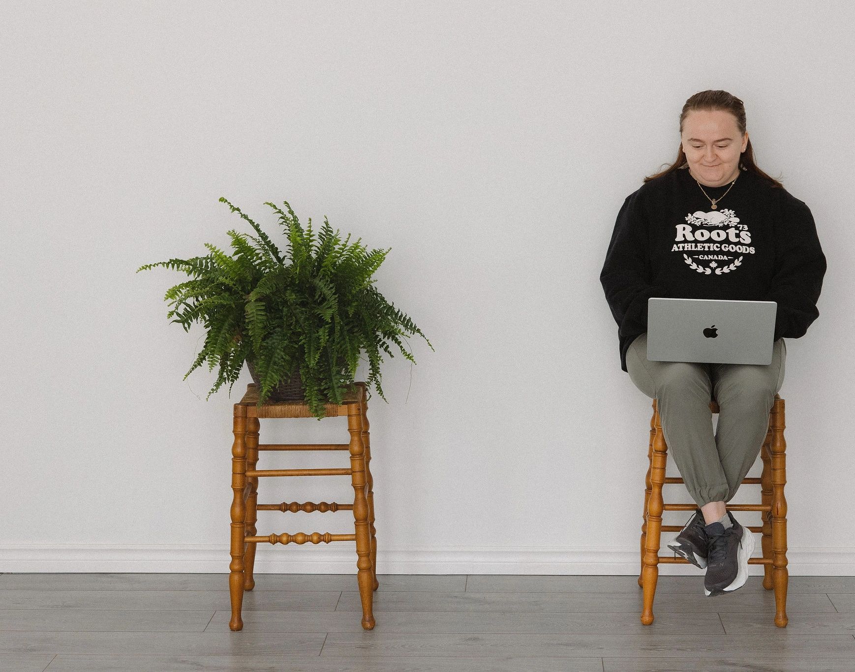 Founder sitting on a computer!