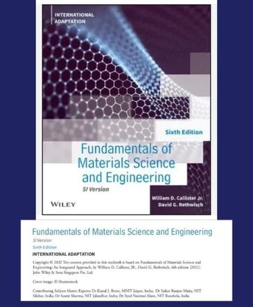Subject expert involved in the international adaptation of the book "Fundamentals of Materials Scien