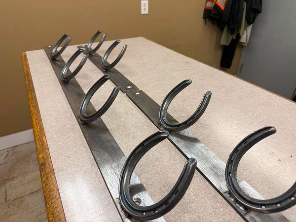 custom horseshoe coat racks