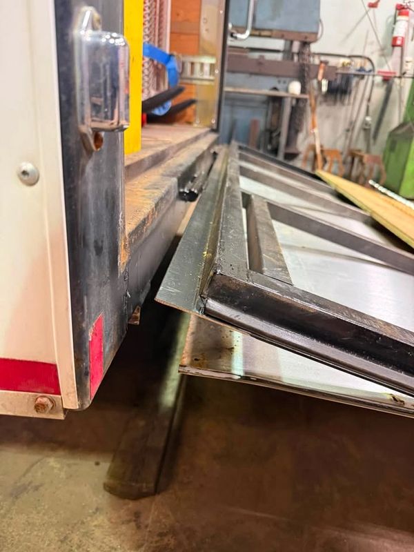 repair on enclosed trailer rear door!
