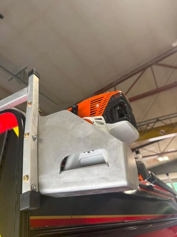 custom built pole saw holder!