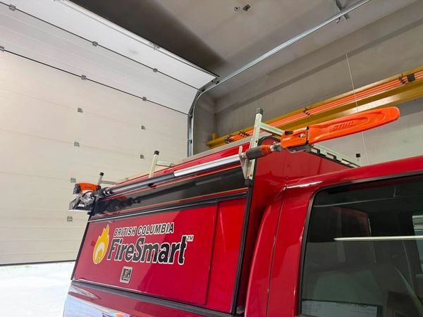 custom built pole saw holder!