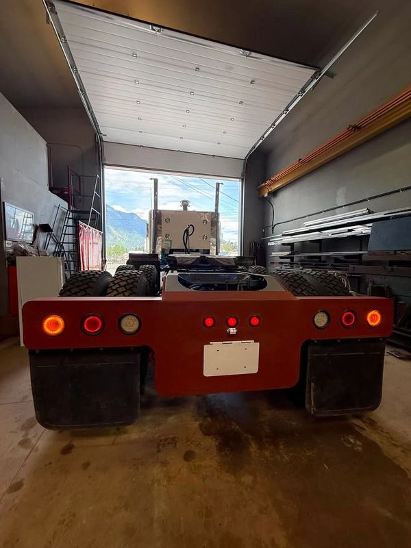 custom semi truck tail frame! dovetailed the frame, along with a 3" receiver hitch