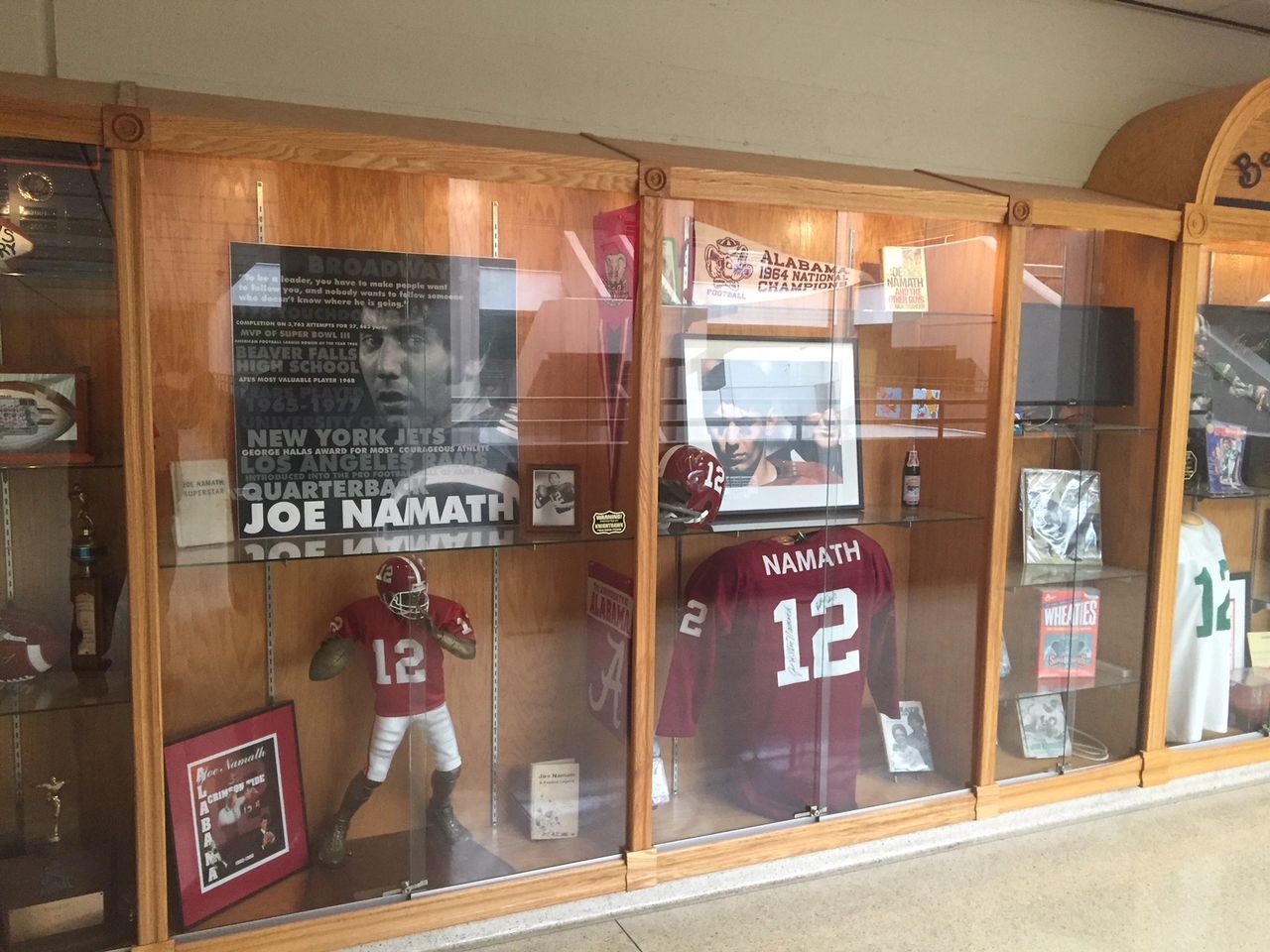 Joe Namath 19 Beaver Falls High School Tigers White Football