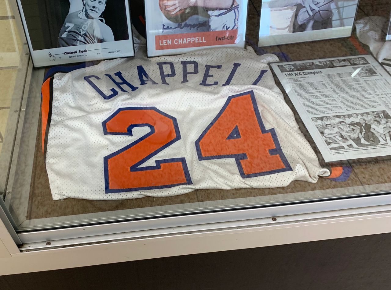 Chappell's jersey with the New York Knicks, when he was an all-star. Charlie Rosen said they called him "The Chest" in the NBA, "probably from somebody bouncing off of his chest." Chappell's jersey with the New York Knicks, when he was an all-star. Charlie Rosen said they called him "The Chest" in the NBA, "probably from somebody bouncing off of his chest."