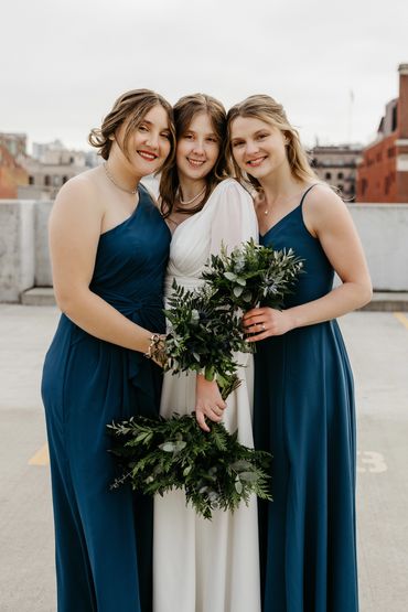 Greenery bridesmaid bouquets