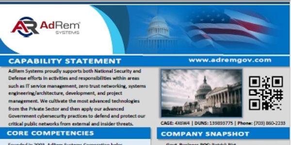 AdRem Government Services Capability Statement PDF