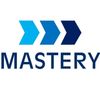 Three blue arrows pointing right above the word 'MASTERY'.