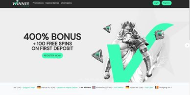 Winner Casino homepage