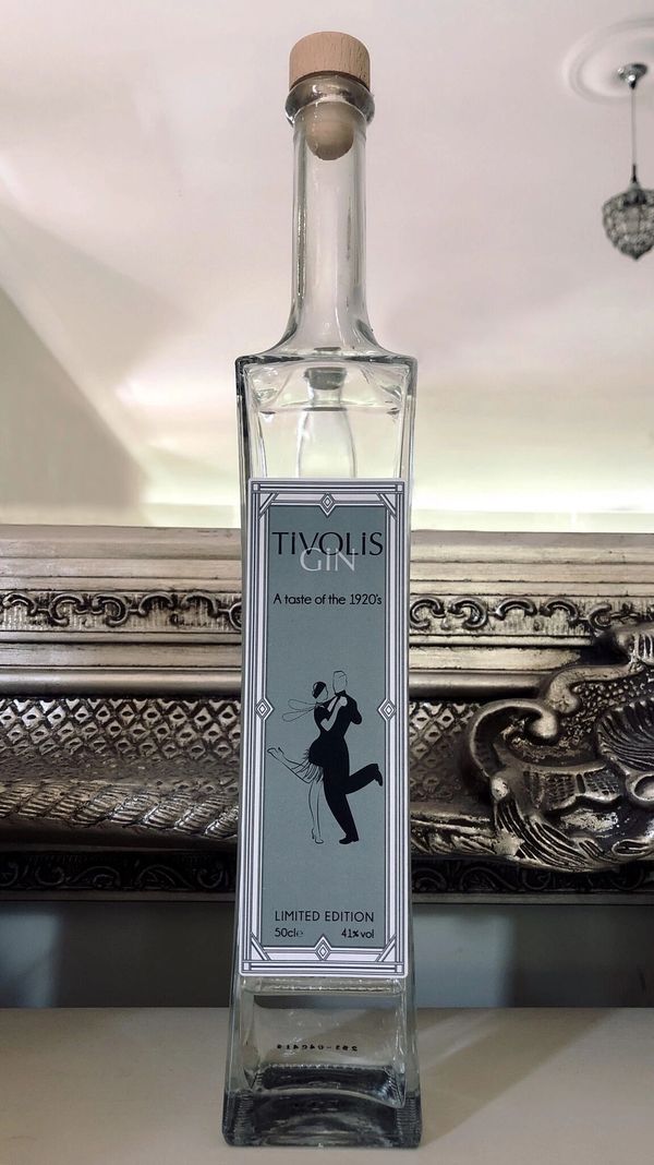 Tivoli's Gin bottle 1920 1920s stylish elegant
