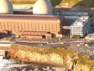Aerial view of a nuclear power plant.