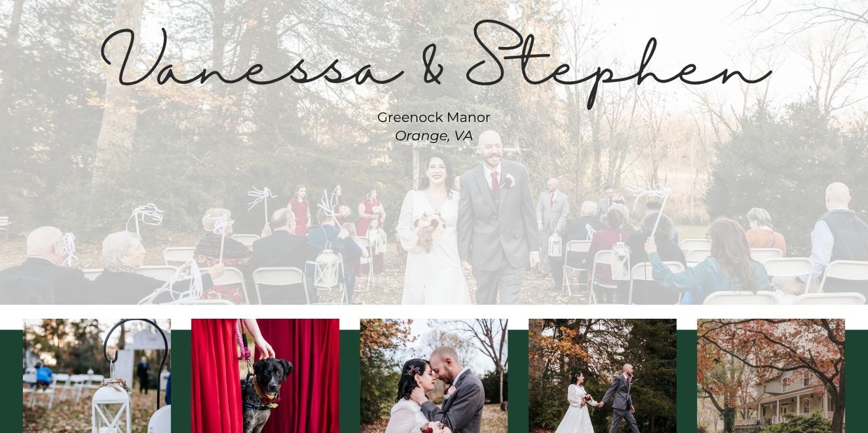 Vanessa and Stephen's outdoor wedding at Greenock Manor in Orange, VA.