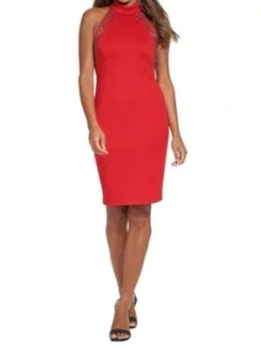 Calvin Klein Red Halter Dress