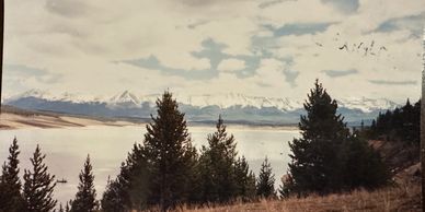 The Continental Divide from the dam on the Taylor River Road - Taylor Park, CO. 1990