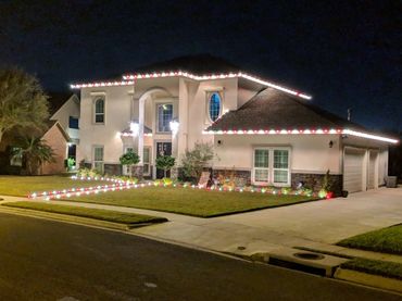 Germantown TN Christmas Light Install with Red & White Candy Cane Theme
