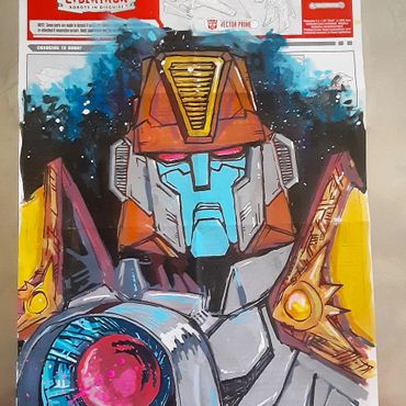 Vector Prime painting Posca By Aaron Archer