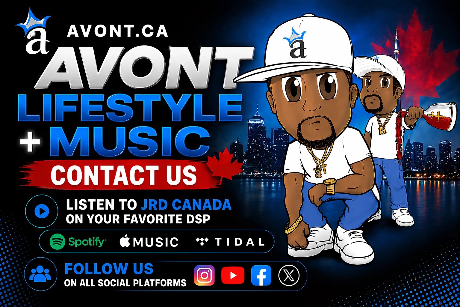 avont contact us web banner , cartoon character
