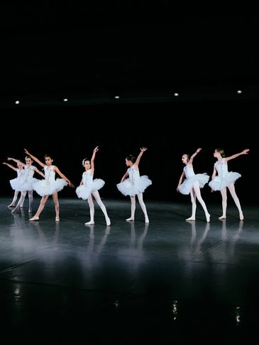 young ballerinas dancing on stage