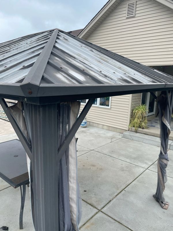 Gazebo Before Refinishing Service: Limestone Project