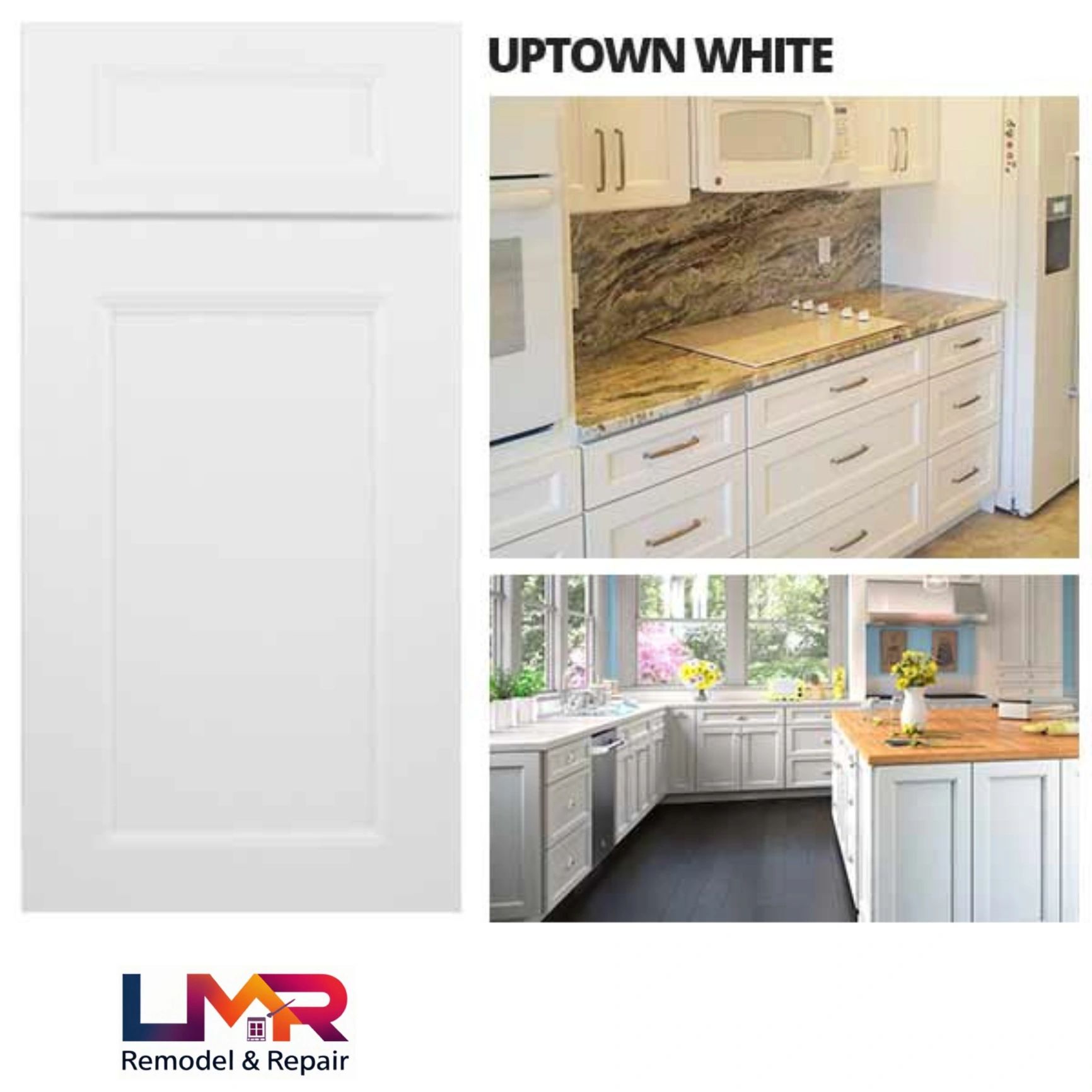 At LMR Remodel & Repair LLC we see your vision in your dream kitchen Uptown White