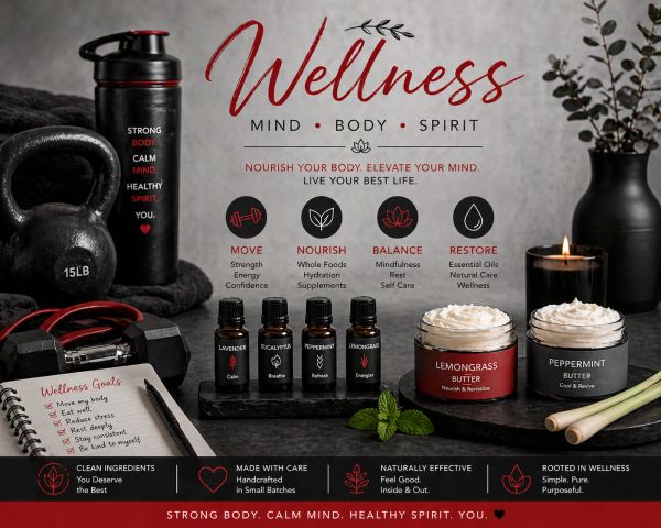 Wellness products and goals promoting mind, body, and spirit balance.