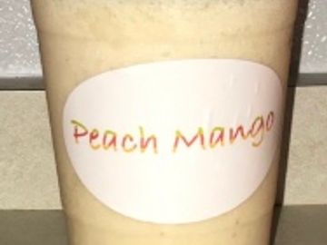 Peach Mango smoothie.