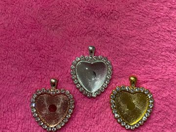 Heart necklaces. Rose gold, silver & gold.
