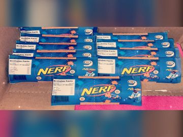Customized candy bars.