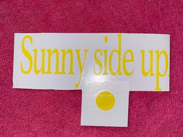 Wall decal, “Sunny side up.” 🍳 