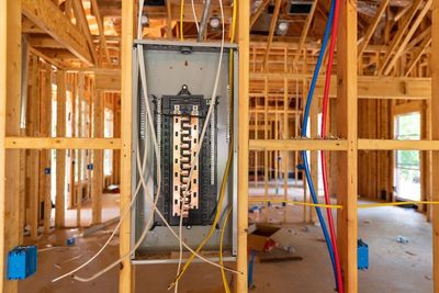 Residential wiring services. 