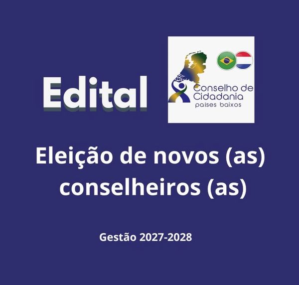 Edital para eleição de novos conselheiros no Conselho de Cidadania.