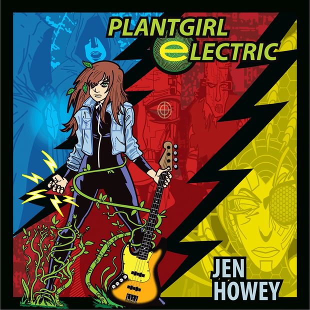 Plantgirlelectric. Jen Howey Music. Greg Beettam artwork, graphic design. Indie rock, alternative. 