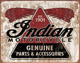 Indian Motorcycle Genuine Parts Metal Sign