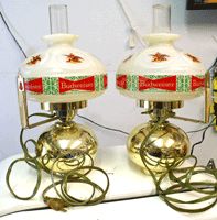 Vintage Budweiser Advertising Carriage Lights c. 1970s