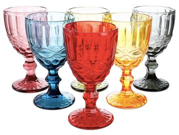 Red Goblets - Vintage Glassware Collection - Sugar Creek Event Rentals