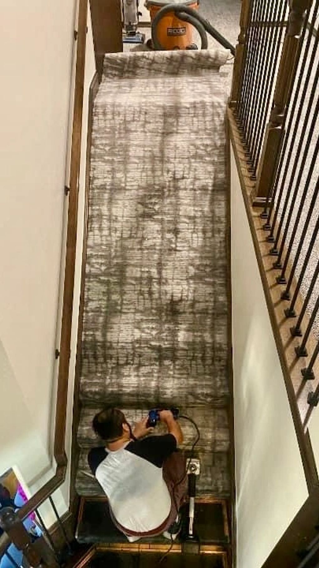 Carpeted stair Case