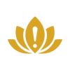 Golden lotus flower icon symbolizing purity and enlightenment.