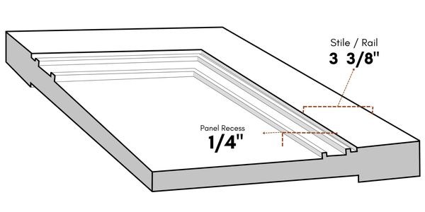 Z40 Stepped Shaker one-piece HDF cabinet door - Stepped inner edge + recessed panel