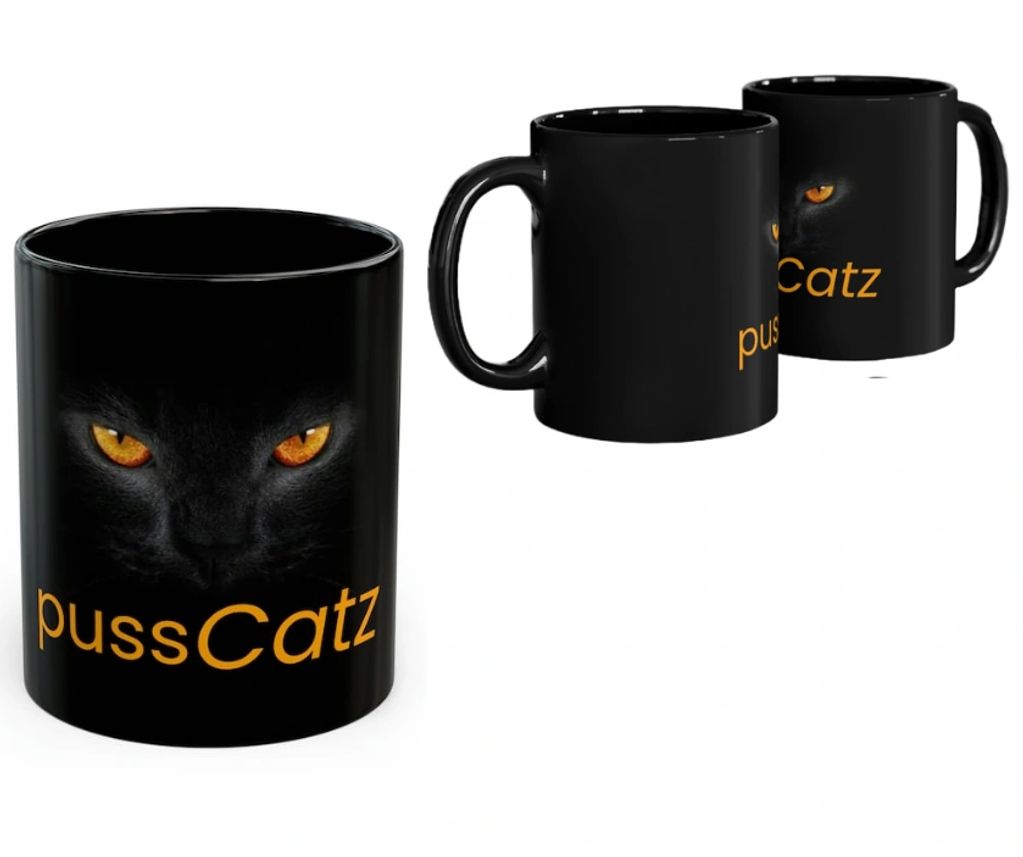 pussCatz black coffee cup arrangement