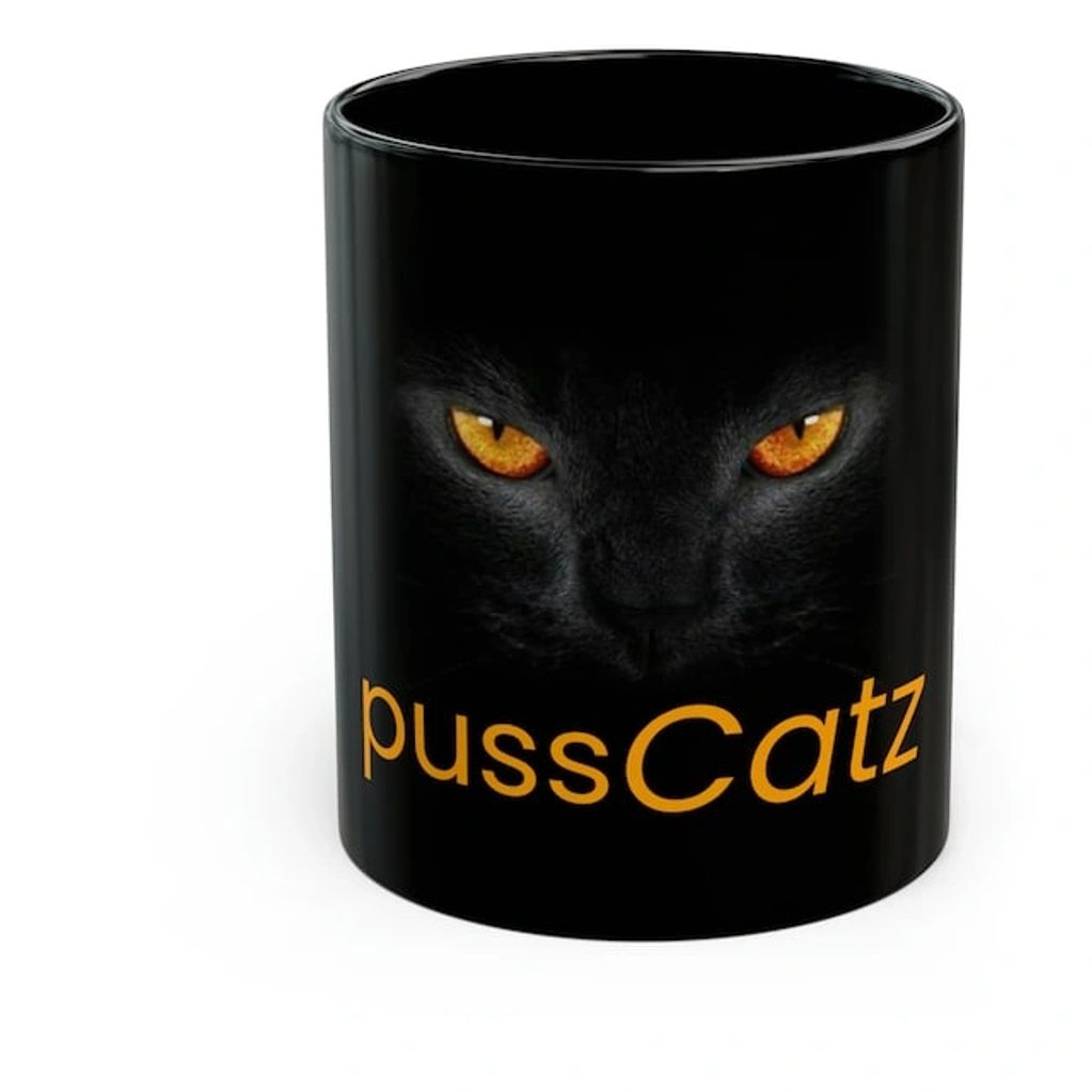 pussCatz black coffee cup