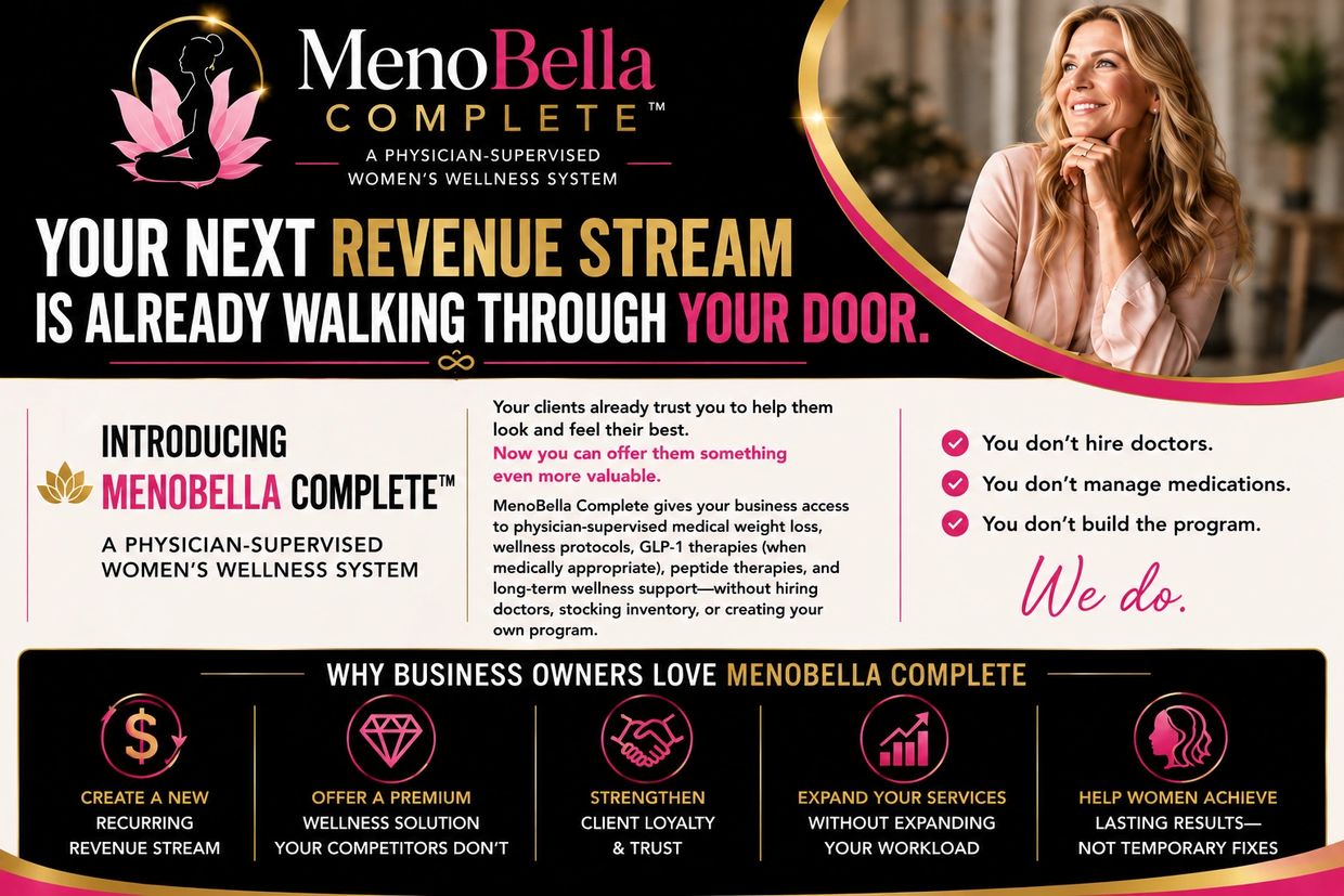 MenoBella Complete: A women's wellness system creating new revenue streams for businesses.