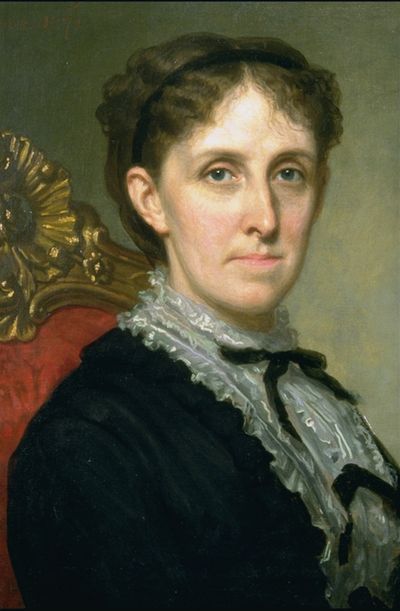 Louisa May Alcott, 1870, oil painting by George Peter Alexander Healy