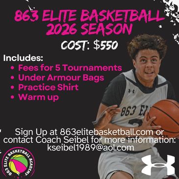 863 Elite Basketball 2026 season sign-up with fees, gear, and practice included.